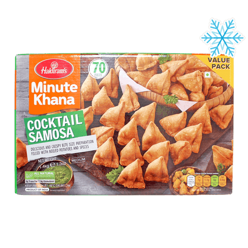 Haldiram's - 1.4kg (Frozen) Minute Khana Cocktail Samosa 70 Pieces