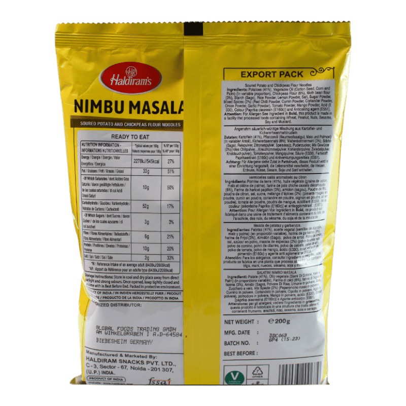 Haldiram's - (Best Before 30/09/26) 200g Nimbu Masala