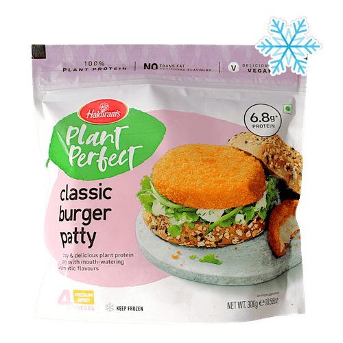 Haldiram's - (Gefroren) 300g Classic Burger Patty 4 Stück (Vegan)