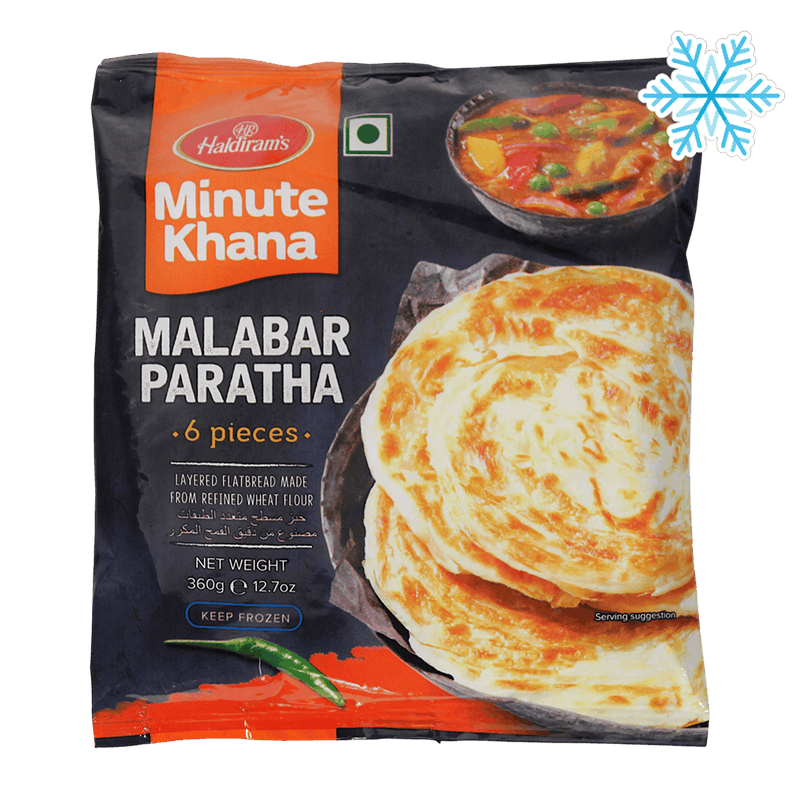 Haldiram's - 360g (Frozen) Minute Khana Malabar Paratha 6 Pieces