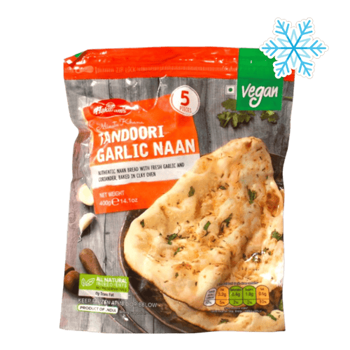 Haldiram's - 400g (Frozen) Minute Khana Tandoori Garlic Naan (Vegan) 5 Pieces