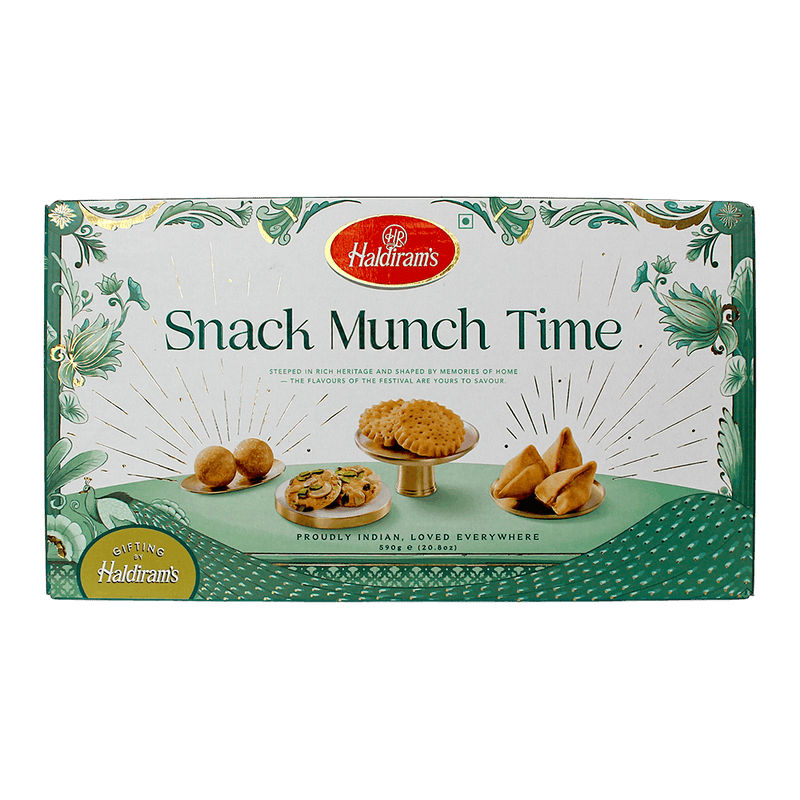 Haldiram's - 590g Snack Munch Time Gemischte Herzhafte Snacks Geschenkbox