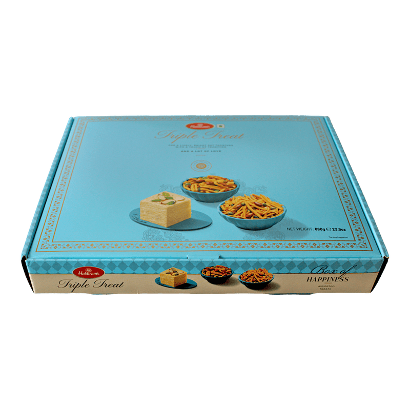 Haldiram's - (Best Before 31/07/26) 680g Triple Treat Geschenkbox