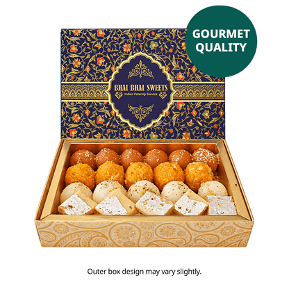 Handgemacht &amp; Frisch - 1kg Süßigkeiten Diwali Geschenkbox Blau