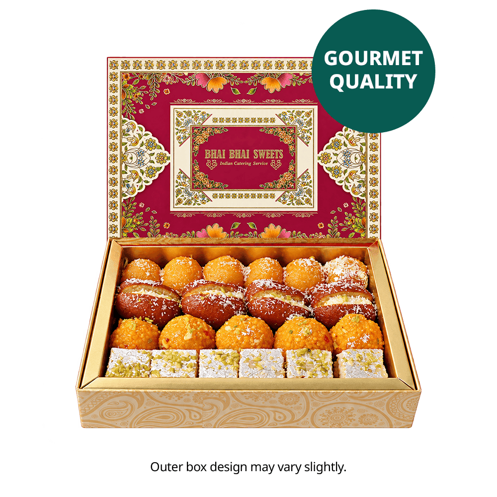 Handgemacht &amp; Frisch - 1kg Sweet Diwali Geschenkbox (Premium Zutaten)