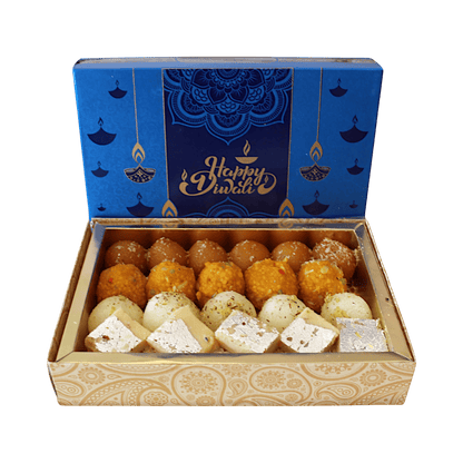 Handmade &amp; Fresh - 1kg Sweets Diwali Giftbox (Premium Ingredients)