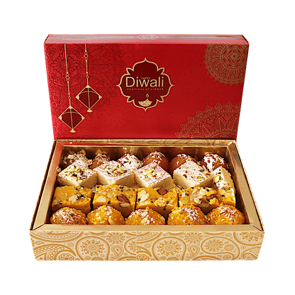 Handmade &amp; Fresh - 1kg Sweets Diwali Giftbox (Premium Ingredients)