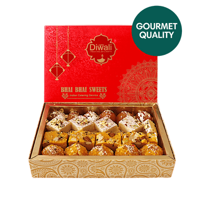 Handmade &amp; Fresh - 1kg Sweets Diwali Giftbox (Premium Ingredients)