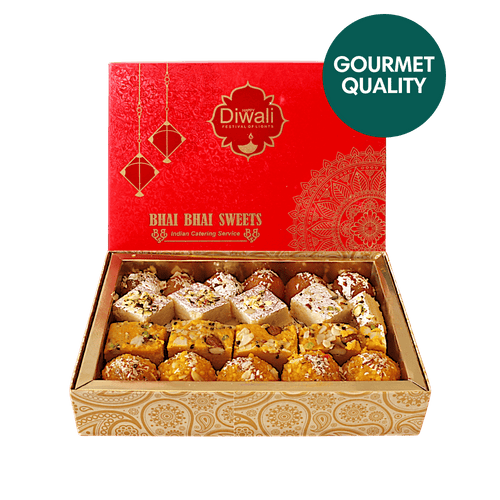 Handmade & Fresh - 1kg Sweets Diwali Giftbox (Premium Ingredients)