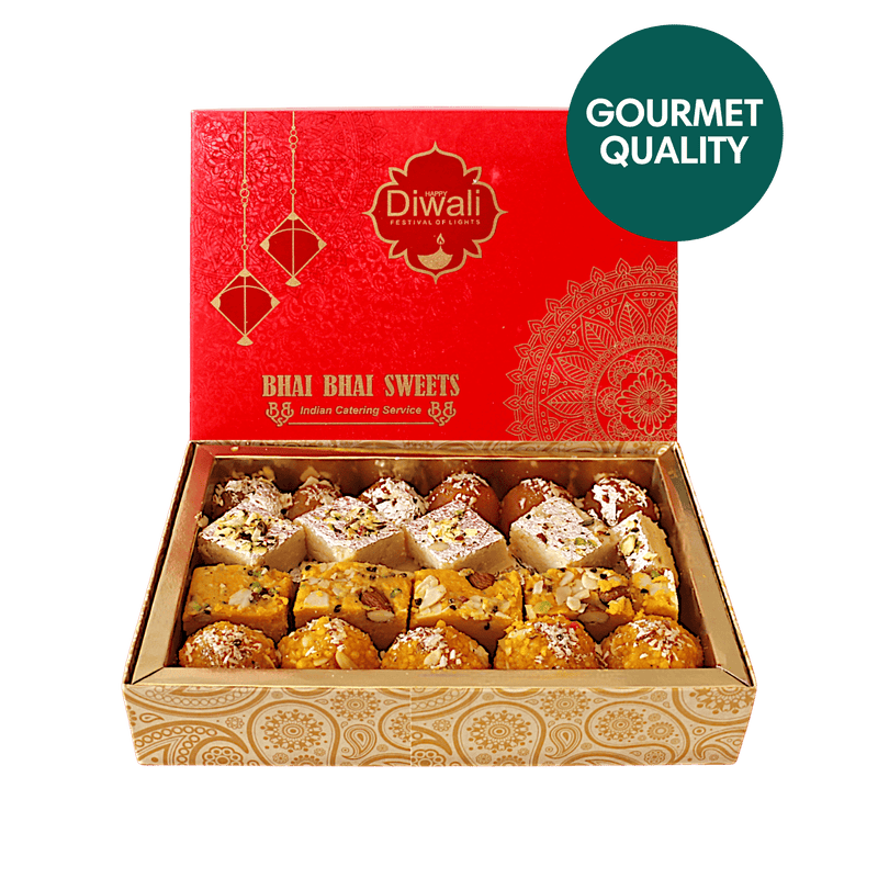 Handmade & Fresh - 1kg Sweets Diwali Giftbox (Premium Ingredients)