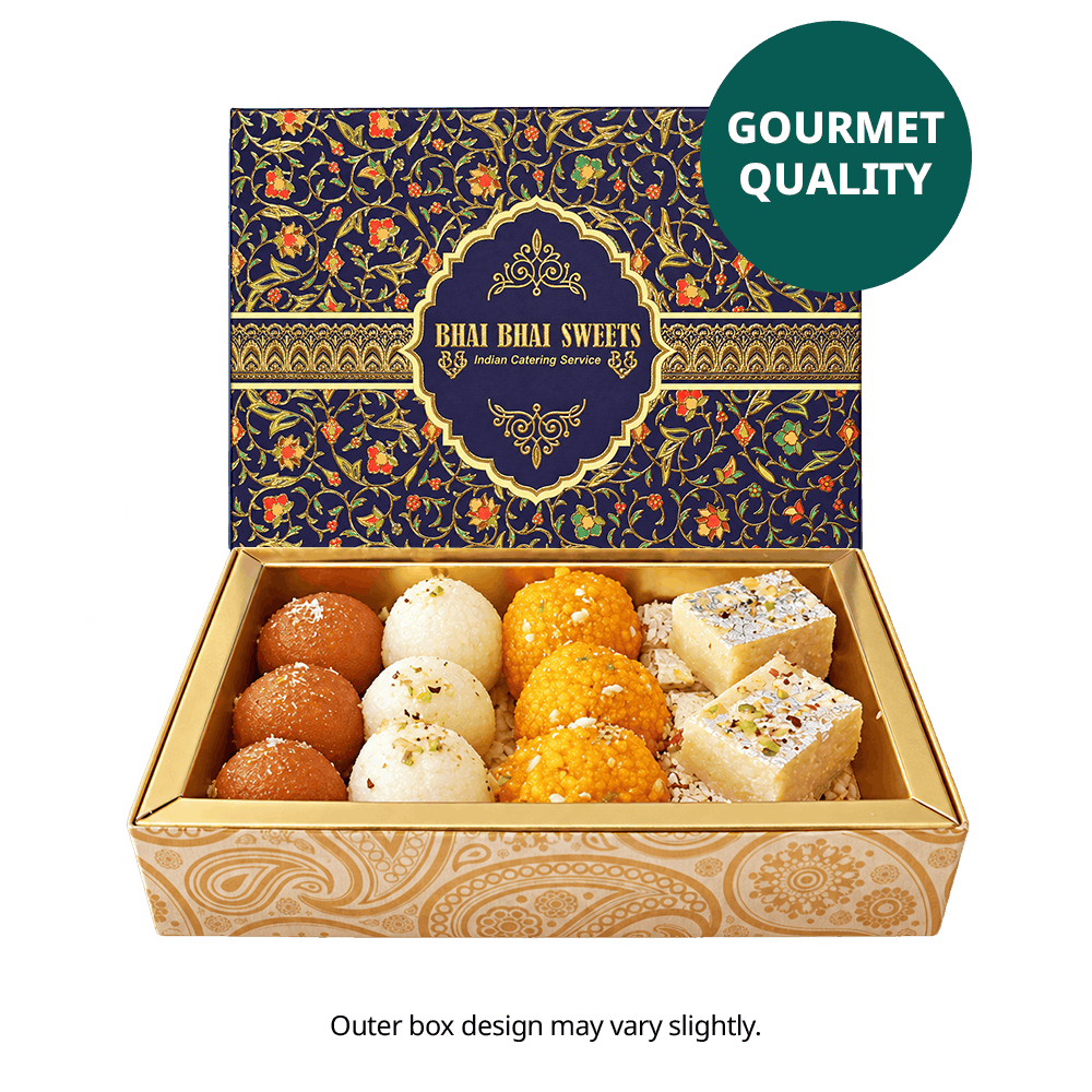 Handgemacht &amp; Frisch - 500g Süßigkeiten Diwali Geschenkbox Blau