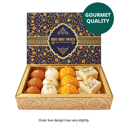 Handgemacht &amp; Frisch - 500g Süßigkeiten Diwali Geschenkbox Blau