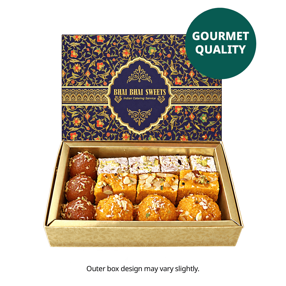 Handgemacht &amp; Frisch - 500g Süßigkeiten Diwali Geschenkbox Rot