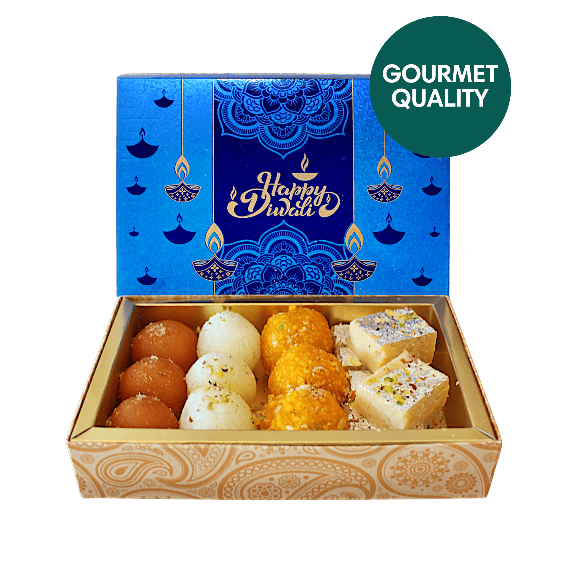 Handmade &amp; Fresh - 500g Sweets Diwali Giftbox (Premium Ingredients)