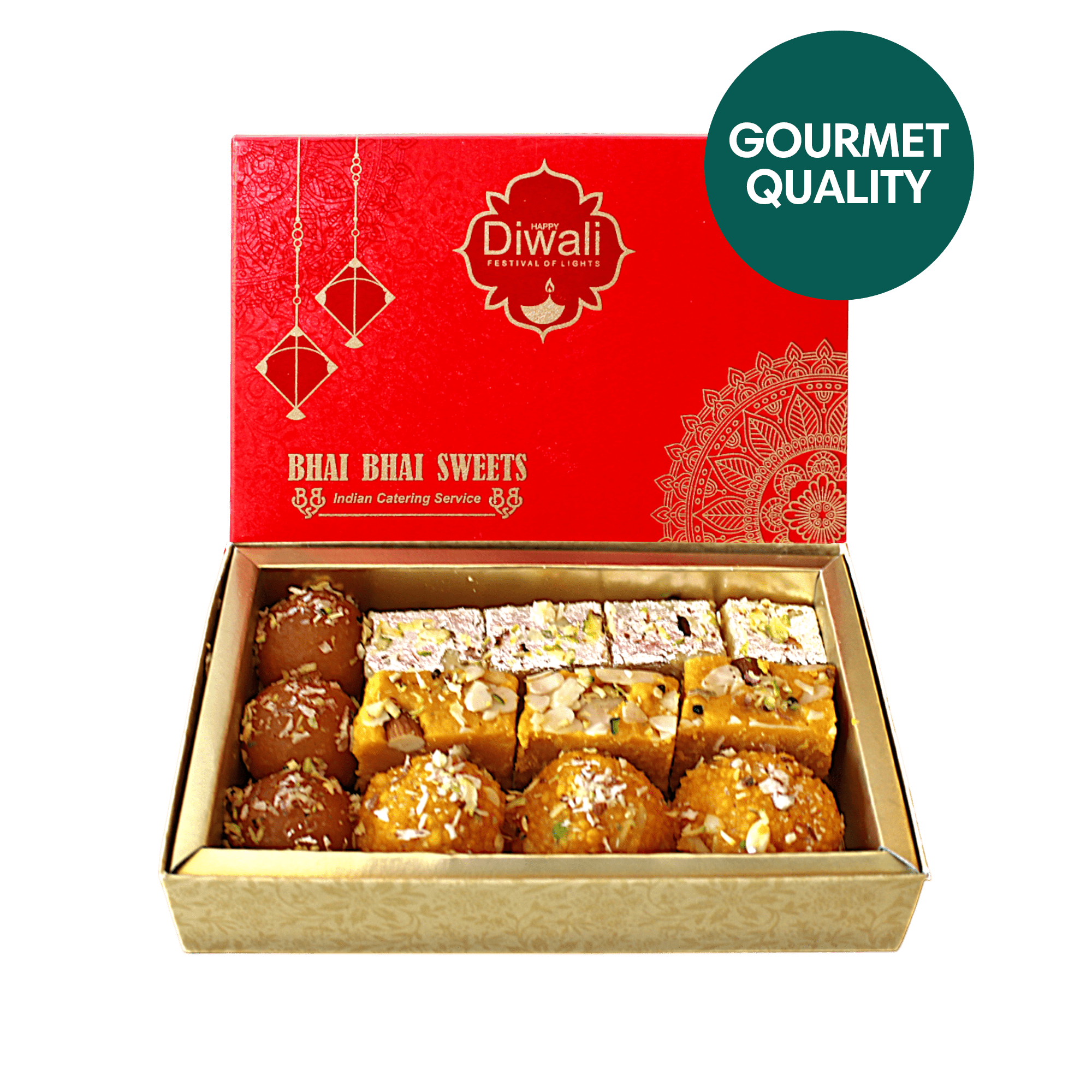 Handmade &amp; Fresh - 500g Sweets Diwali Giftbox (Premium Ingredients)