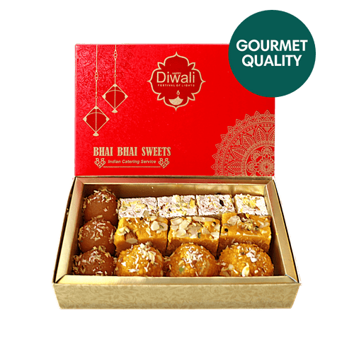 Handmade & Fresh - 500g Sweets Diwali Giftbox (Premium Ingredients)