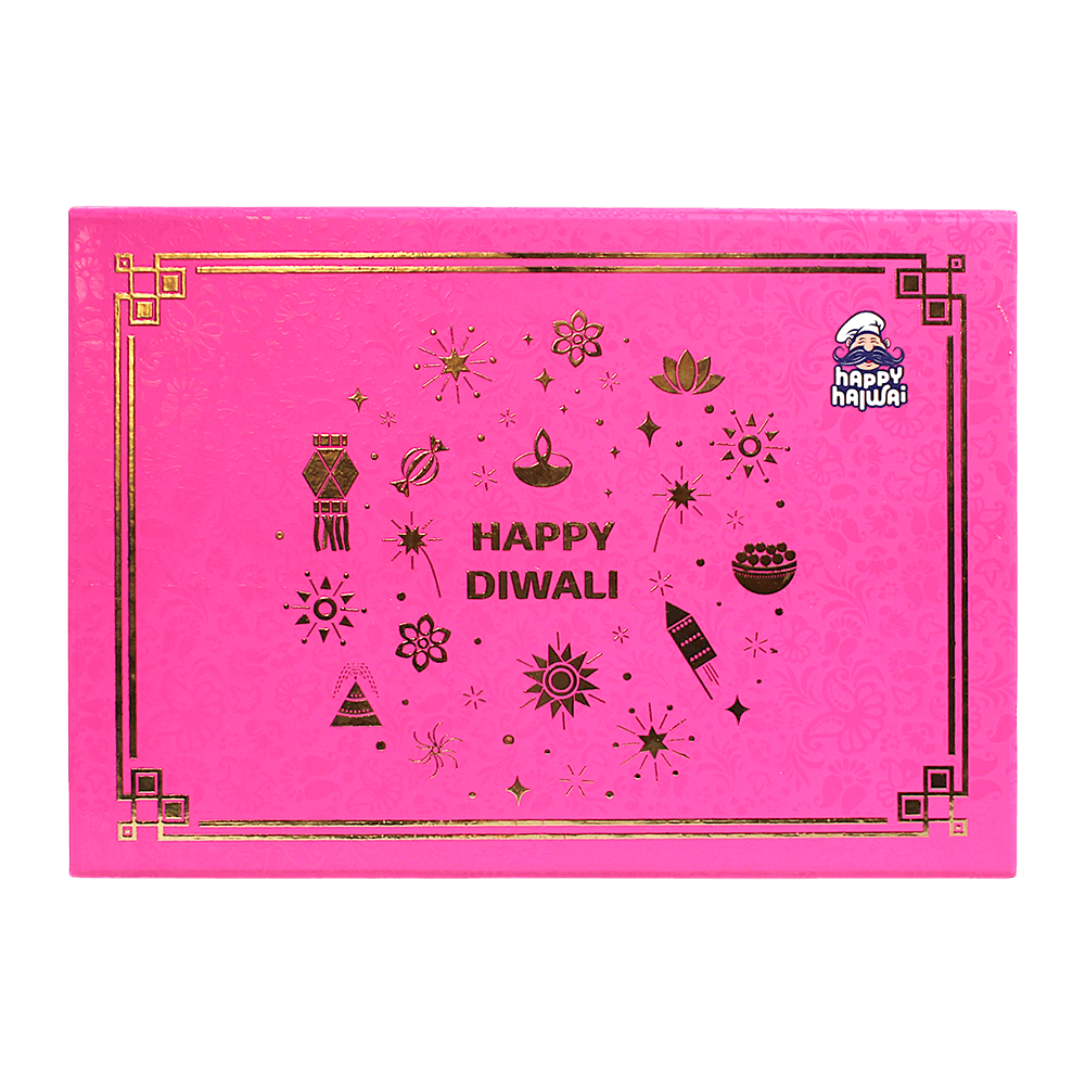 Happy Halwai - 700g Geschenkbox mit Gemischten Indischen Süßigkeiten