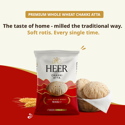 Heer - 10kg Chakki Atta (Whole Wheat Flour)