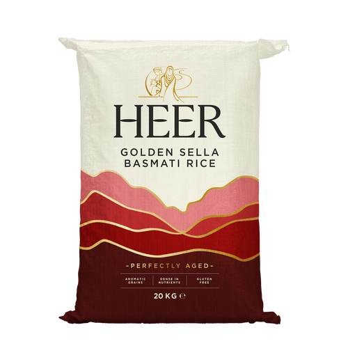 Heer - 20kg Golden Sella Basmati Reis Parboiled