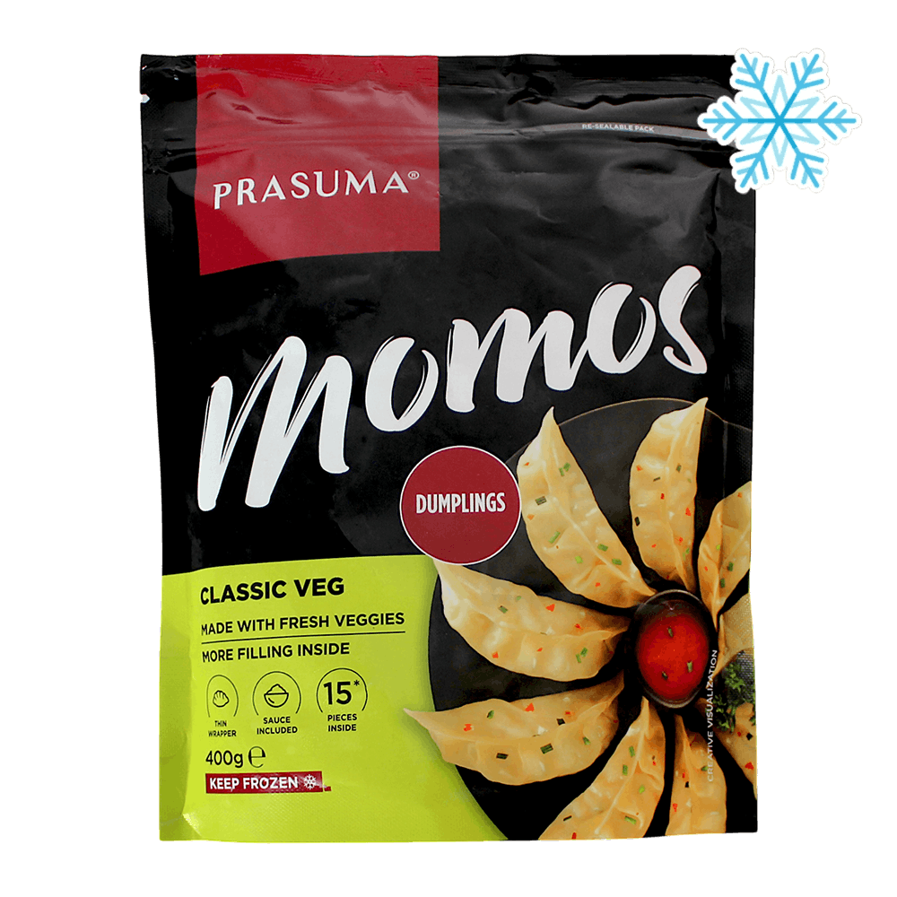 Prasuma - 400g (Frozen) Classic Veg Momos Dumplings 15 Pieces