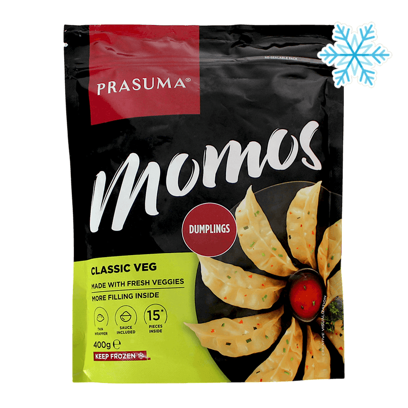 Prasuma - 400g (Frozen) Classic Veg Momos Dumplings 15 Pieces