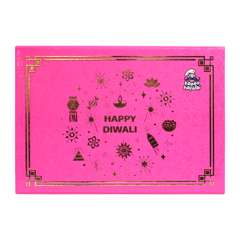Happy Halwai - 700g Geschenkbox mit Gemischten Indischen Süßigkeiten