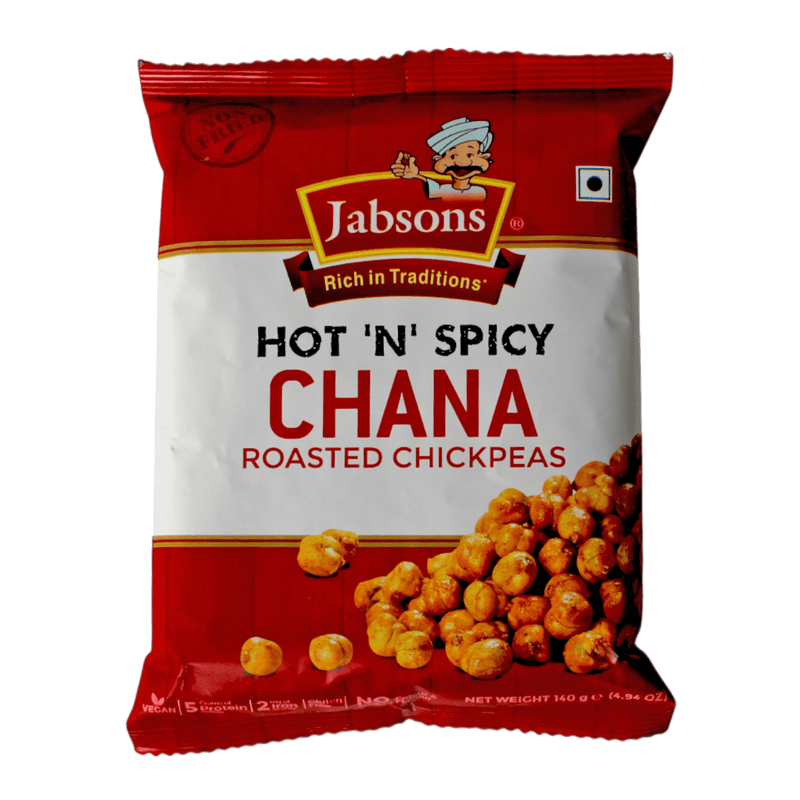 Jabsons - 140g Hot & Spicy Chana (Geröstete Kichererbsen)