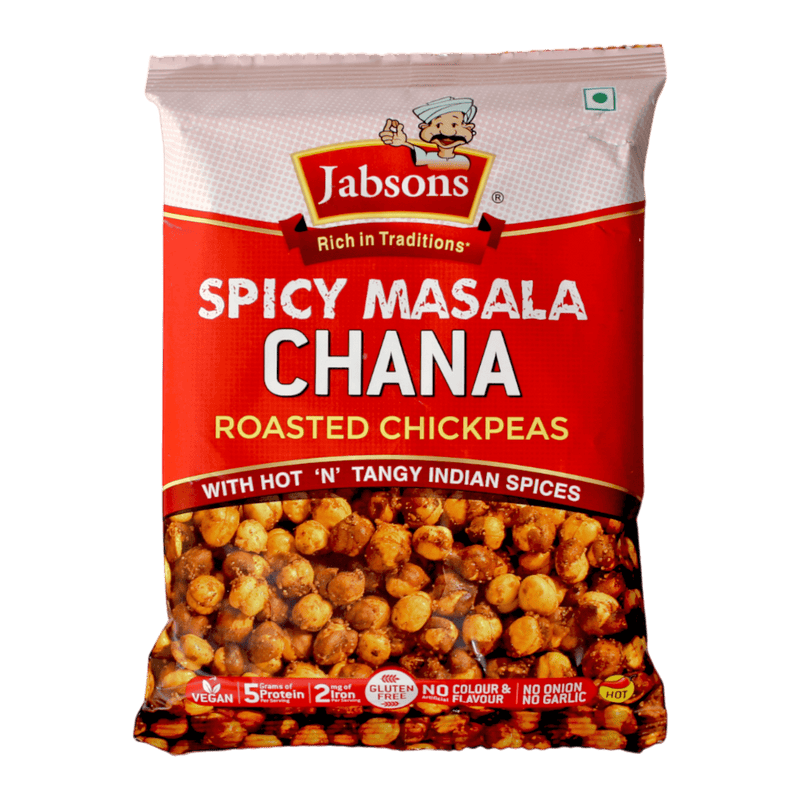 Jabsons - 150g Würziges Masala Chana (Geröstete Kichererbsen)