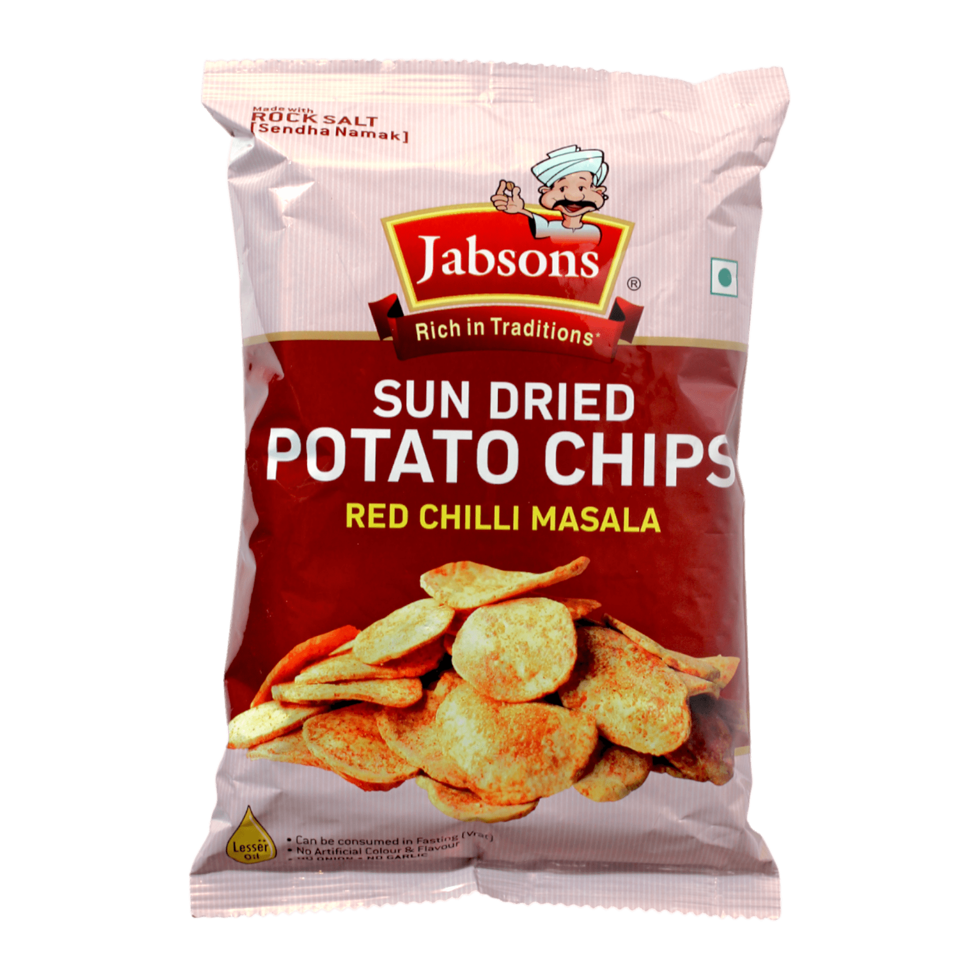 Jabsons - 110g Sun Dried Potato Chips (Red chilli Masala)