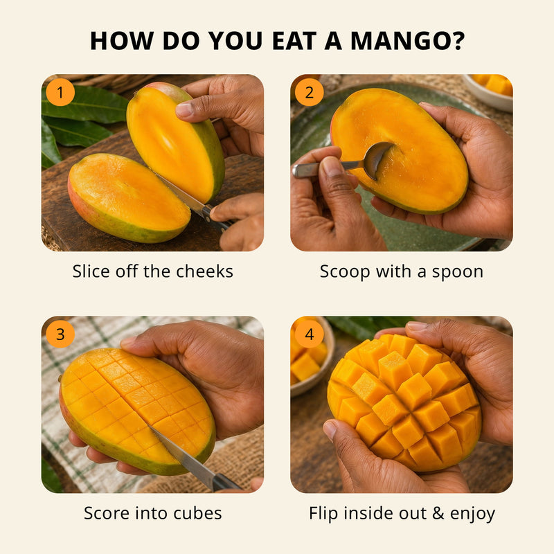 Jamoona Fresh - 4 to 6 Fresh Kesar Mango (1.35 to 1.6kg)