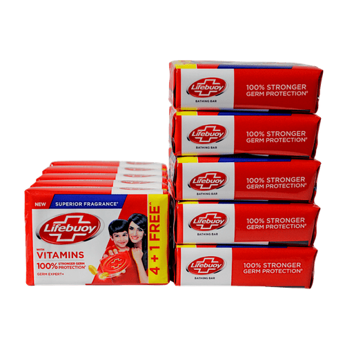 Lifebuoy - 625g Soap (Pack 4 + 1)