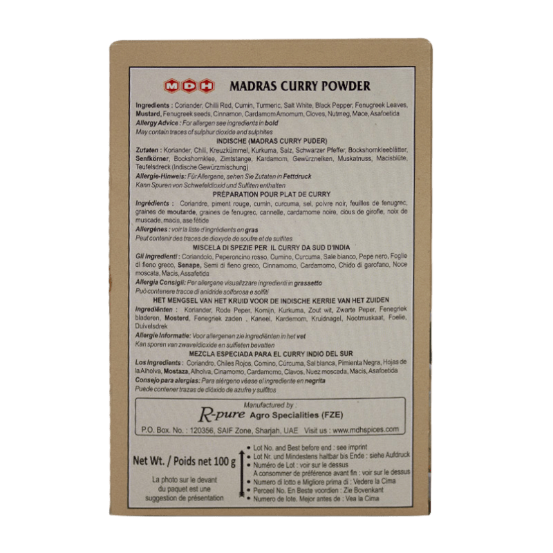 MDH - (Best Before 28/02/2025)100g Madras Curry Powder