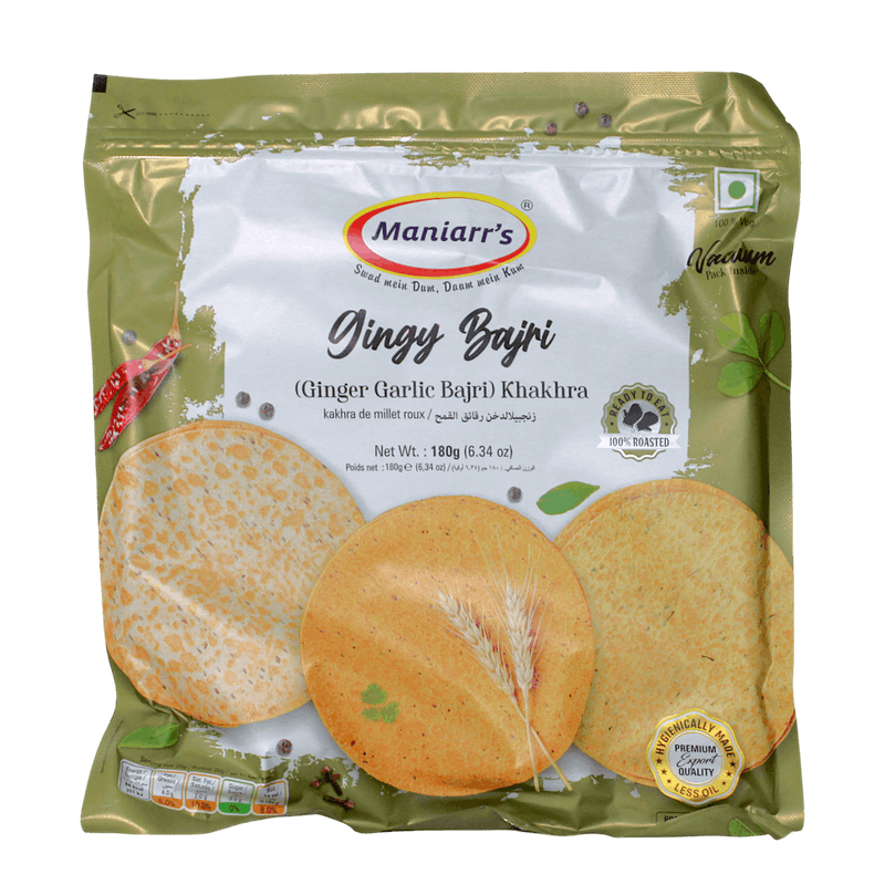 Maniarr's - 180g Chatpata Ginger Garlic Bajri Kakhra