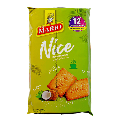 Mario - (Best Before 30/11/26) 540g (12x45g) Coconut Biscuits Nice