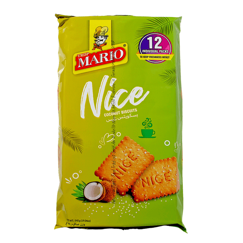 Mario - (Best Before 30/11/26) 540g (12x45g) Coconut Biscuits Nice