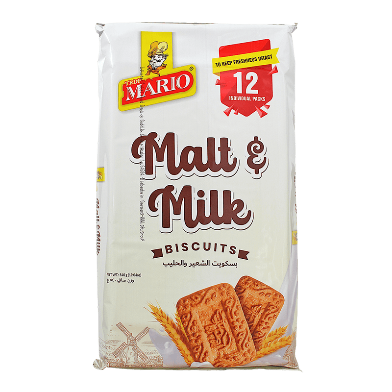 Mario - 540g Biscuits Malt & Milk