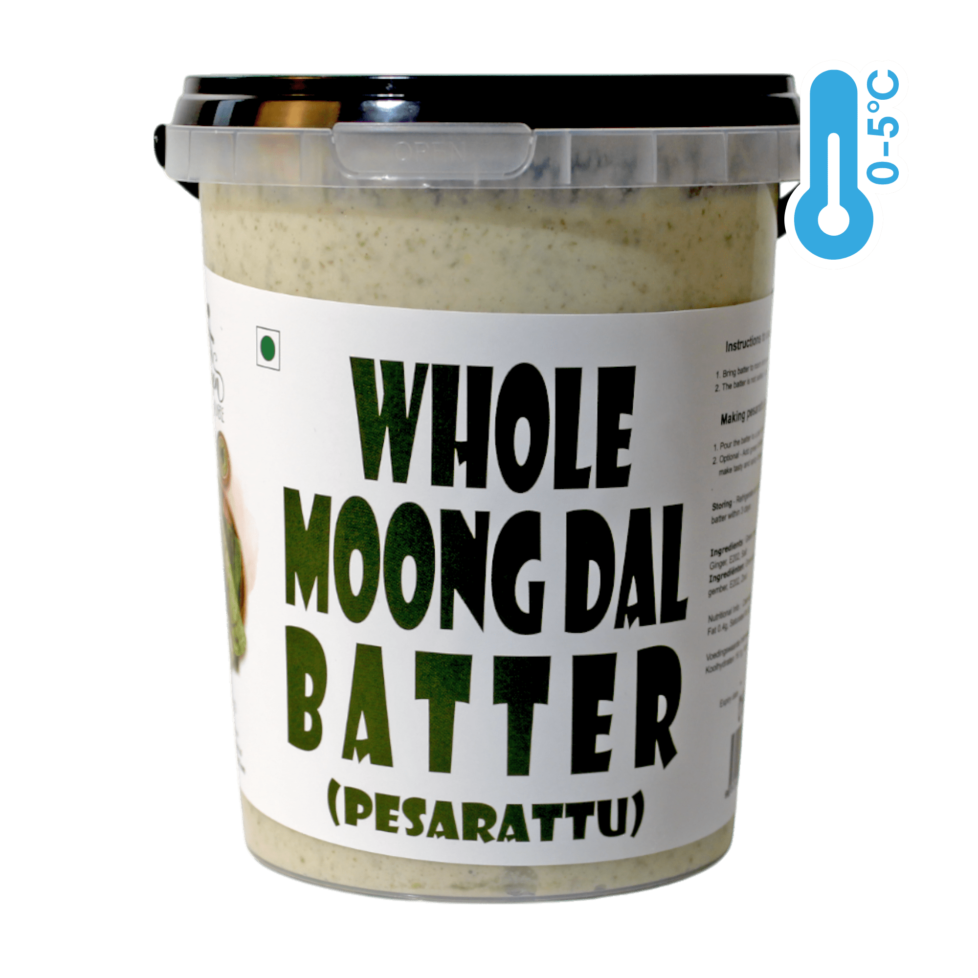 Mothers Kitchen - 1l Whole Moong Dal Batter (Pesarattu)