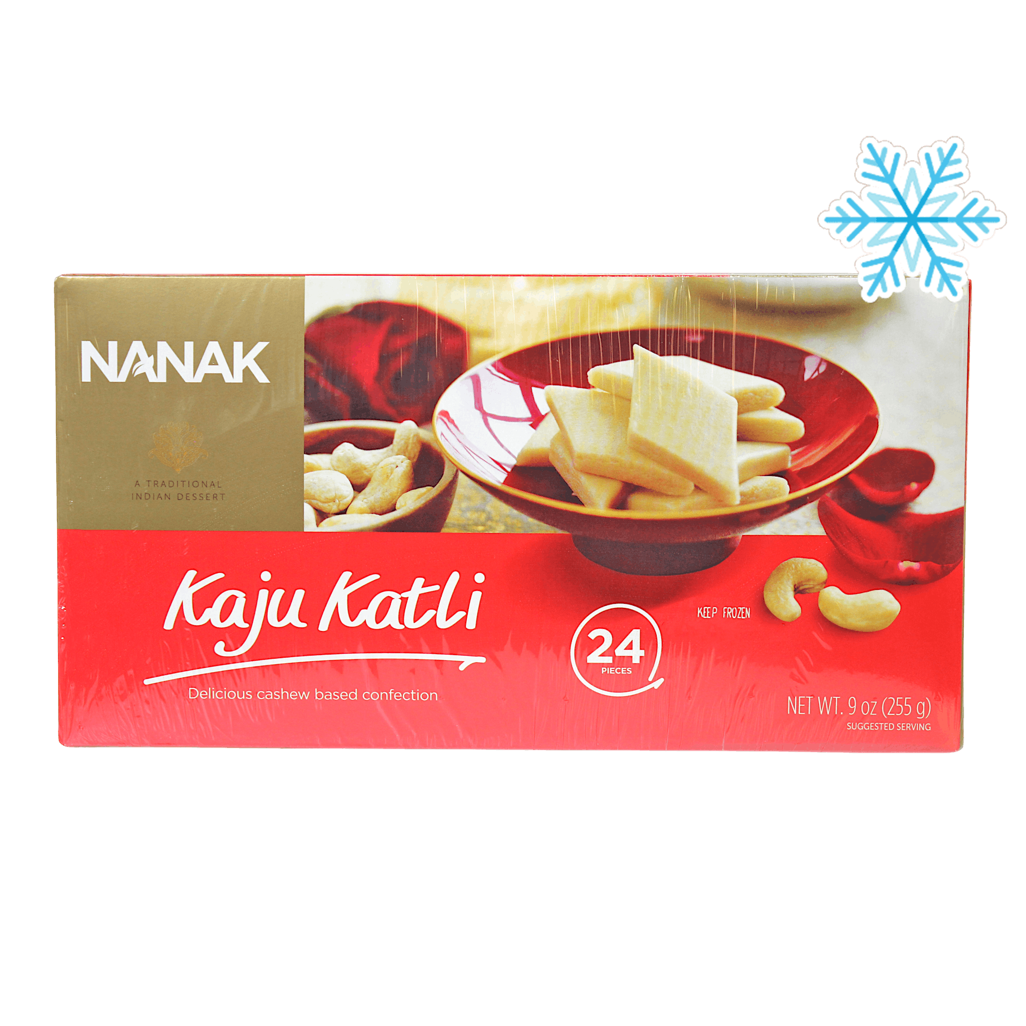 Nanak - 255g (Frozen) Kaju Katli (24 Pieces)