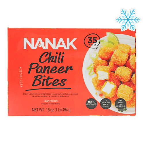 Nanak - 454g (Frozen) Chilli Paneer Bites (35 Pieces)