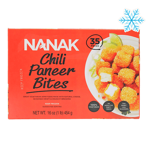 Nanak - 454g (Gefroren) Chilli Paneer Happen (35 Stück)