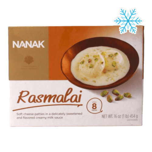 Nanak - (Best Before 15/03/2026) 454g (Frozen) Rasmalai 8 Pieces Approx.