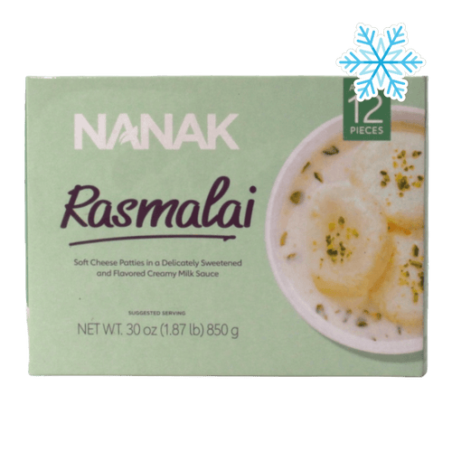 Nanak - (Best Before 25/03/2026) 850g (Frozen) Rasmalai 12 Pieces Approx.