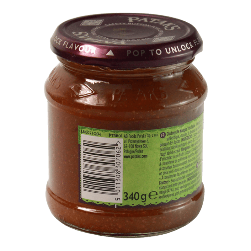 Patak's - 340g Hot Mango Chutney (spicy)