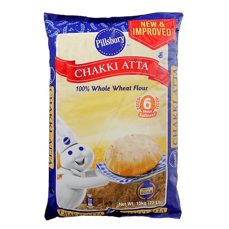 Pillsbury - (Best Before 13/11/26) 10kg Chakki Atta (Whole Wheat Flour)