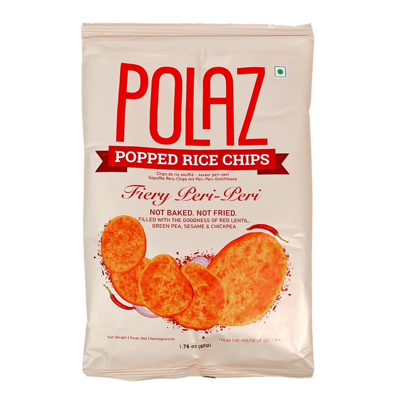 Polaz - 50g Popped Rice Chips Fiery Peri Peri