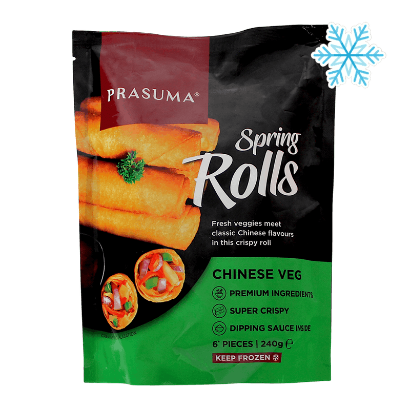 Prasuma - 240g (Gefroren) Chinese Veg Frühlingsrollen 6 Stück