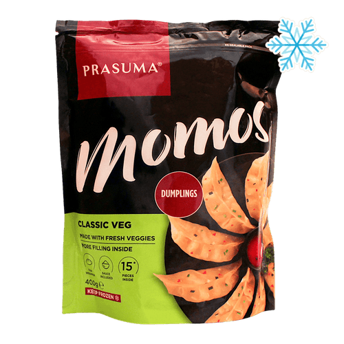 Prasuma - 400g (Gefroren) Classic Veg Momos Teigtaschen 15 Stück