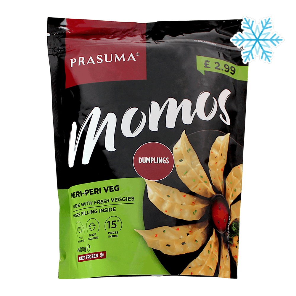 Prasuma - 400g (Frozen) Peri Peri Veg Momos 15 Pieces