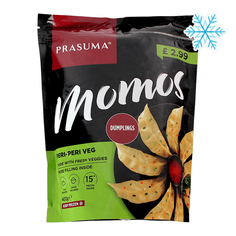 Prasuma - 400g (Frozen) Peri Peri Veg Momos 15 Pieces