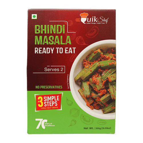 QuikShef  - (Best Before 01/10/26) 300g Bhindi Masala RTE (Serves 2)